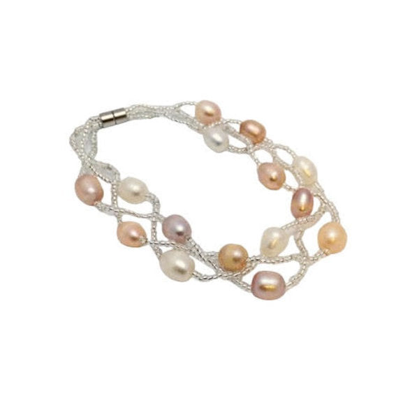 C-Braided Pearl Magnetic clasp Set