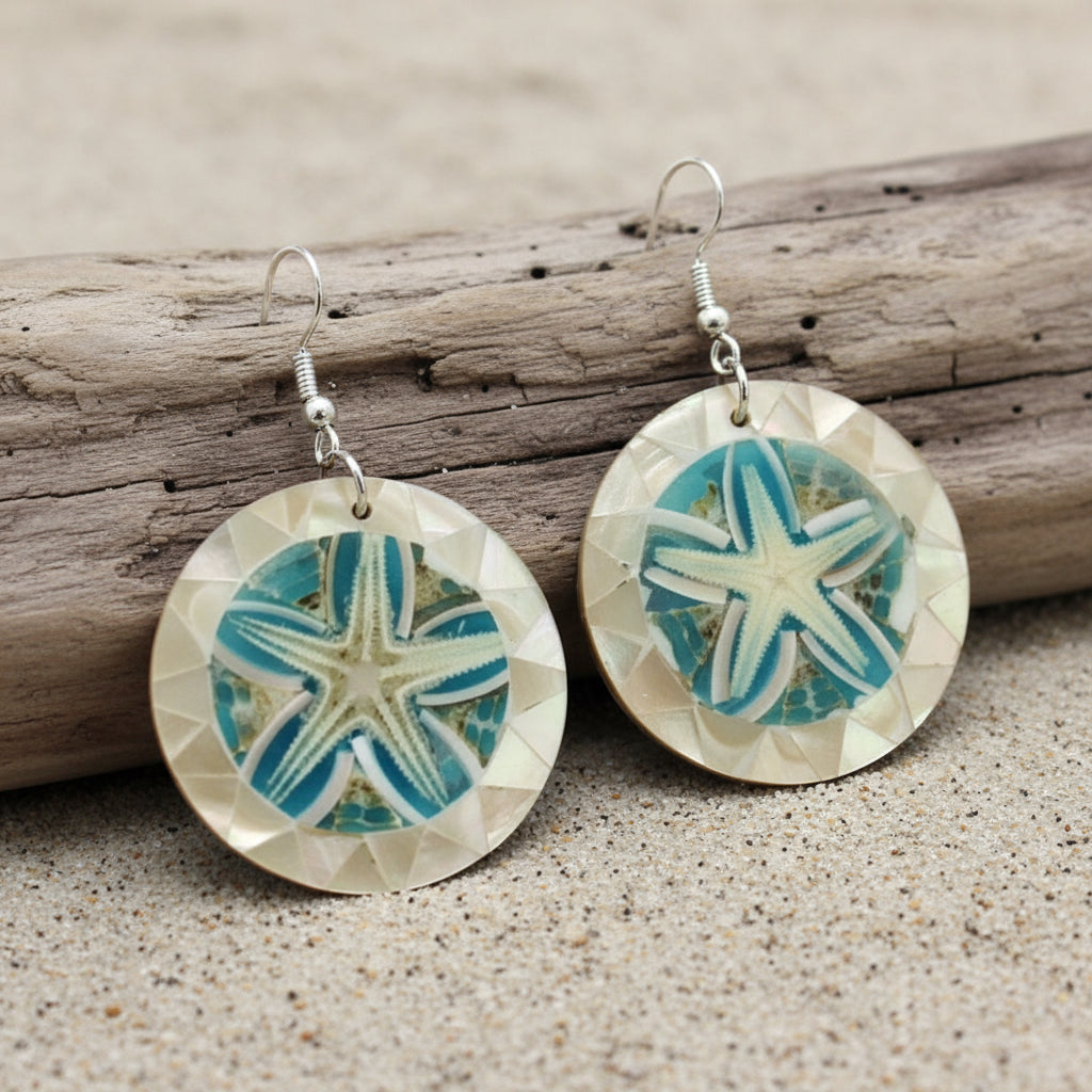 C-Starfish Island Shell Earrings