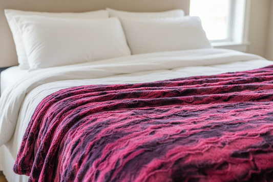A-Cuddle Soft Throw Black Cherry Wild Rabbit