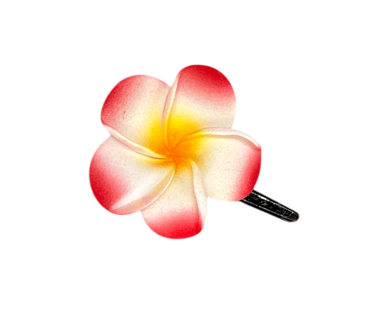 Foam Plumeria flower w/clip (3”)
