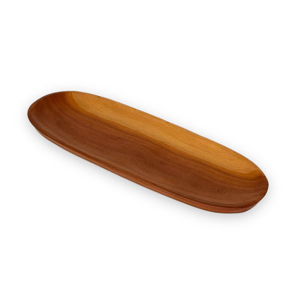 D-Hand carved Fruitwood Pupu Platter Oval (Large)