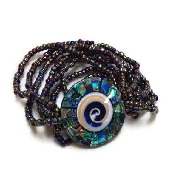 Shell Bracelet Pau'a Spiral Mosaic