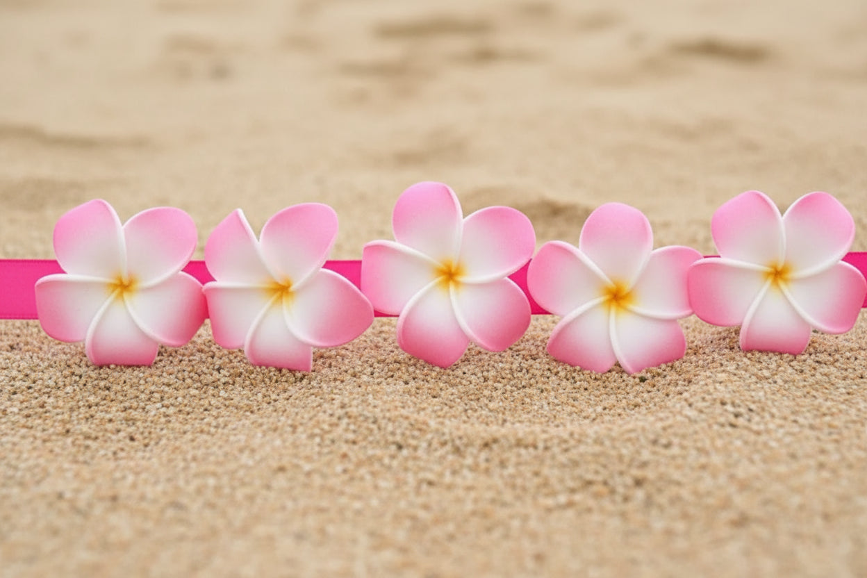 Foam Plumeria flower w/clip (2”)
