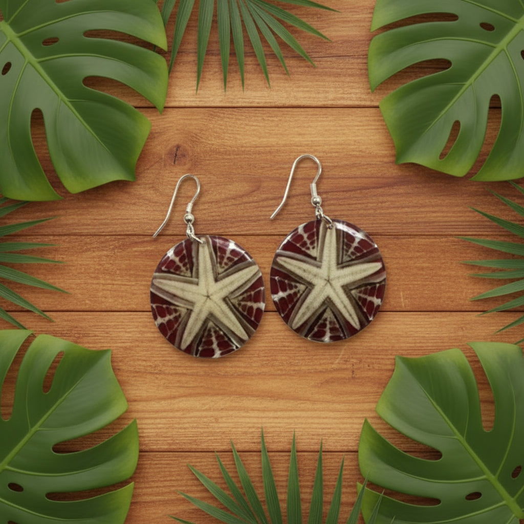 C-Starfish Island Shell Earrings