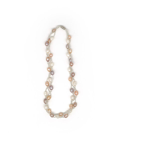 C-Braided Pearl Magnetic clasp Set