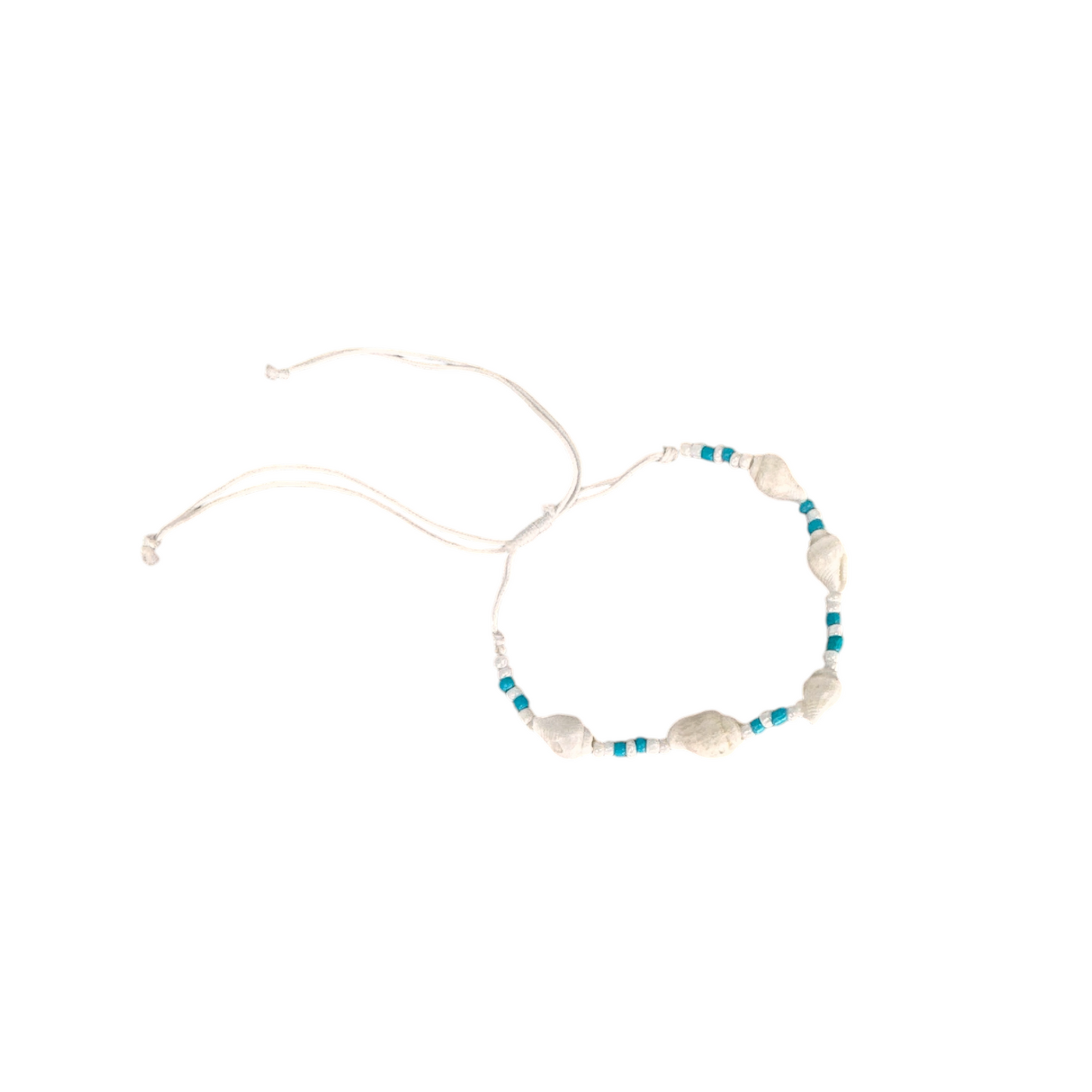 C-Shell Seed String Adjustable Bracelet/Anklet