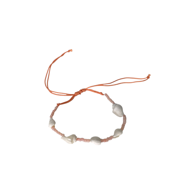 C-Shell Seed String Adjustable Bracelet/Anklet