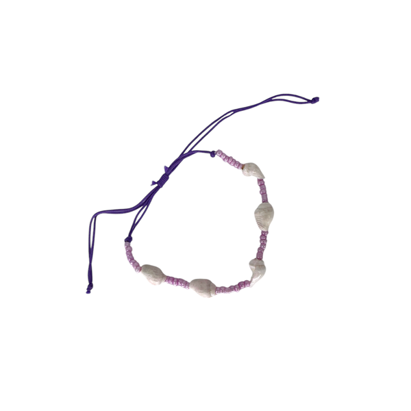 C-Shell Seed String Adjustable Bracelet/Anklet