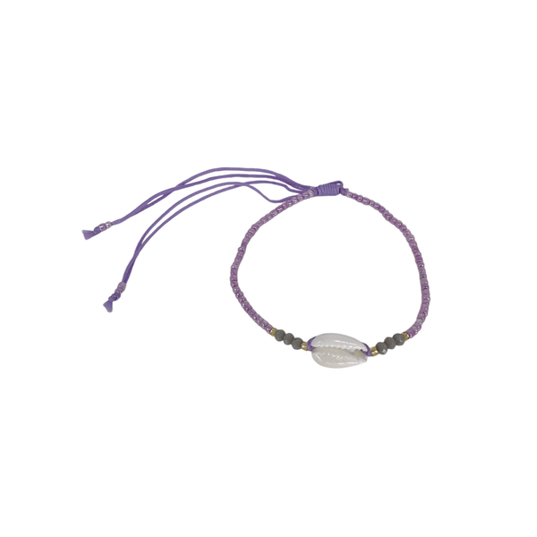 C-Shell Seed String Adjustable Bracelet/Anklet