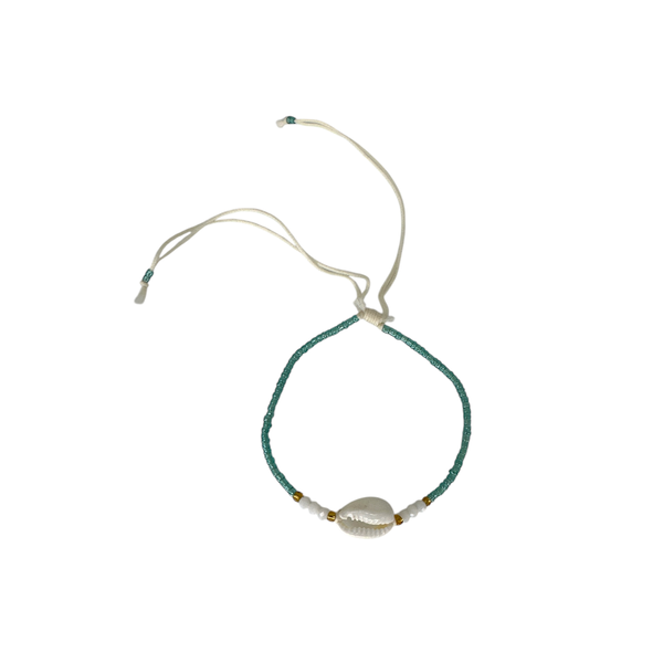 C-Shell Seed String Adjustable Bracelet/Anklet