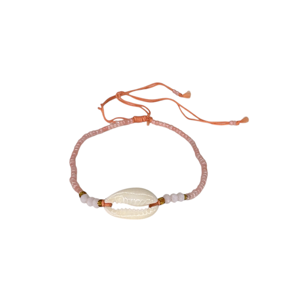 C-Shell Seed String Adjustable Bracelet/Anklet