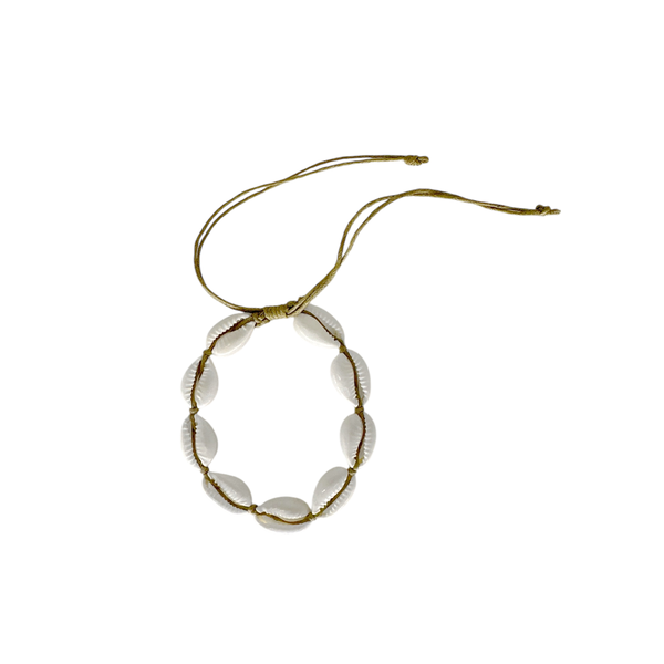 C-Shell Seed String Adjustable Bracelet/Anklet
