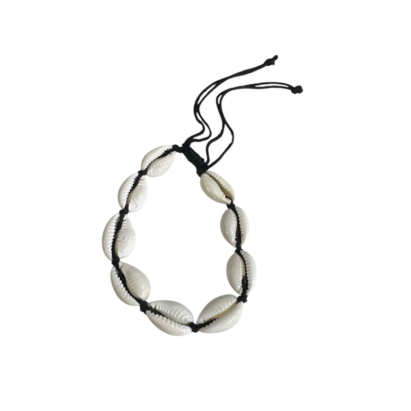 C-Shell Seed String Adjustable Bracelet/Anklet