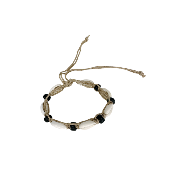 C-Shell Seed String Adjustable Bracelet/Anklet