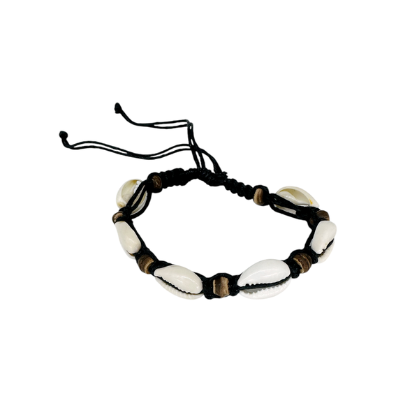 C-Shell Seed String Adjustable Bracelet/Anklet
