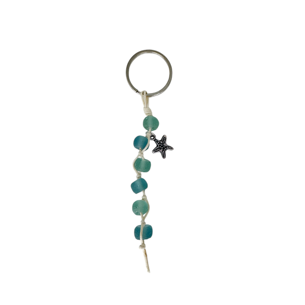 C-Beach Glass Charm Keychain