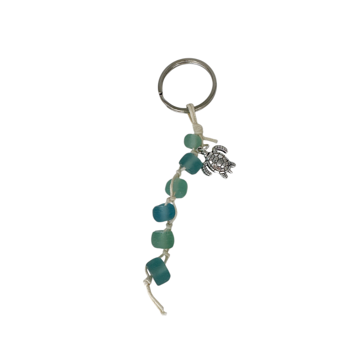 C-Beach Glass Charm Keychain