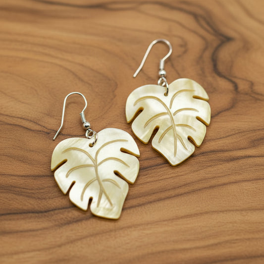 C-Island Shell Monstera Earrings