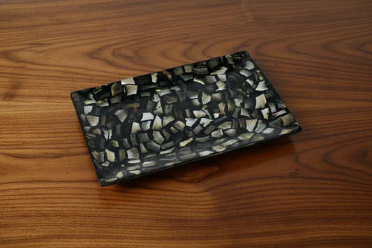 D-Caping Shell Mosaic Chip Platter (black)