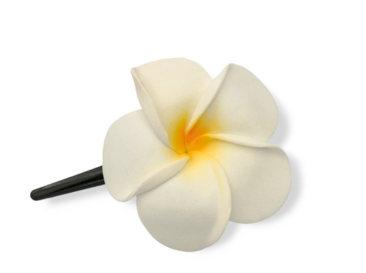 Foam Plumeria flower w/clip (3”)
