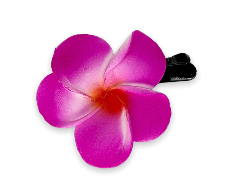 Foam Plumeria flower w/clip (3”)