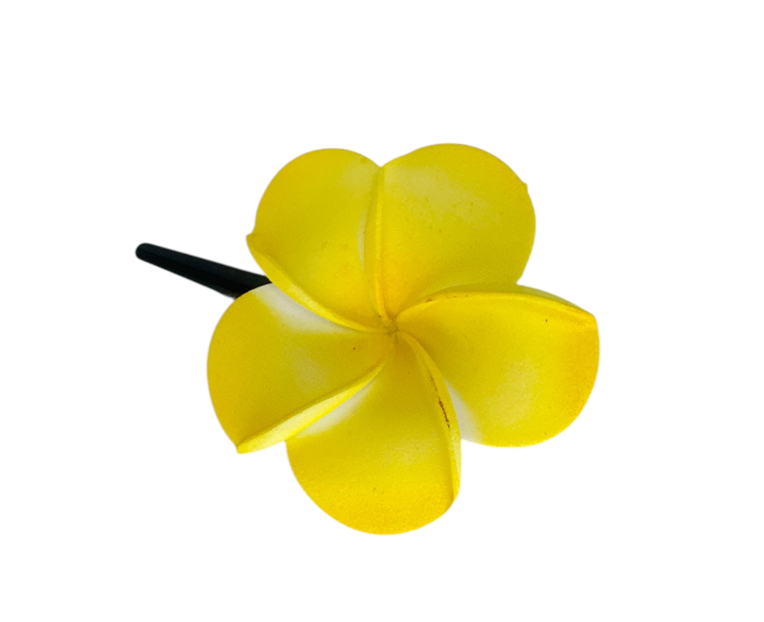 Foam Plumeria flower w/clip (3”)