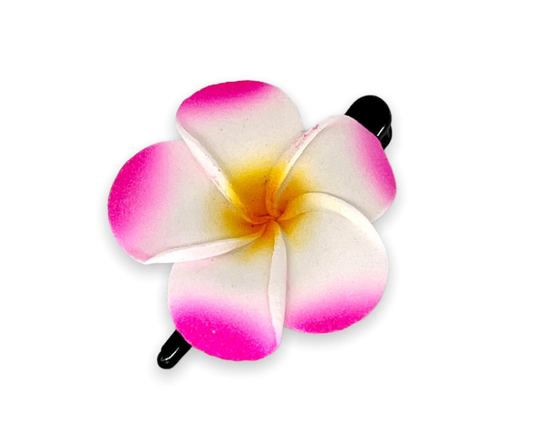 Foam Plumeria flower w/clip (3”)