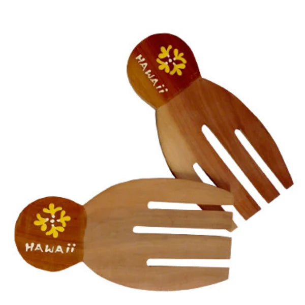 Hand Carved and Painted Sapo Wood Salad Set-Hawaii