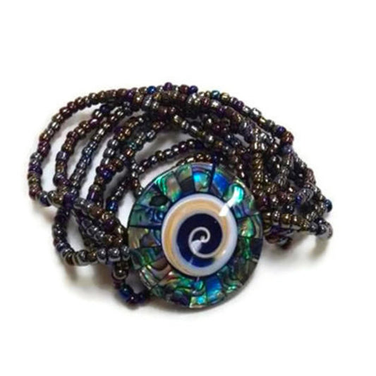 Shell Bracelet Pau'a Spiral Mosaic